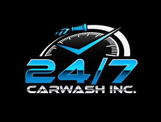 24/7 CarWash logo design by daywalker