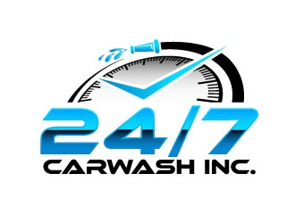 24/7 CarWash logo design by daywalker