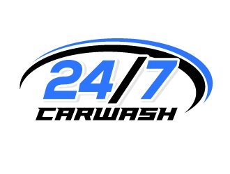 24/7 CarWash logo design by jaize