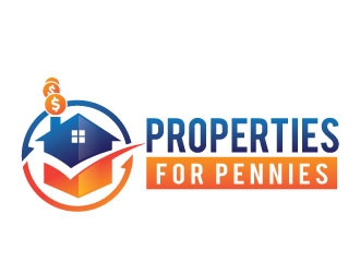 Properties For Pennies logo design by REDCROW