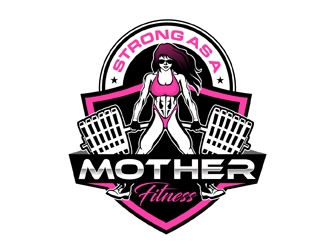 Strong As A Mother Fitness logo design by DreamLogoDesign