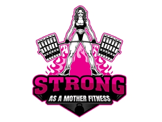 Strong As A Mother Fitness logo design by DreamLogoDesign