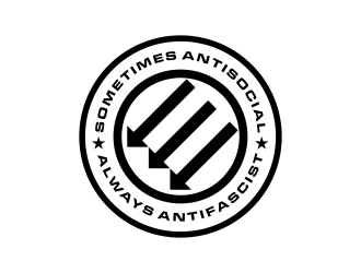 Sometimes Antisocial Always Antifascist  logo design by hidro