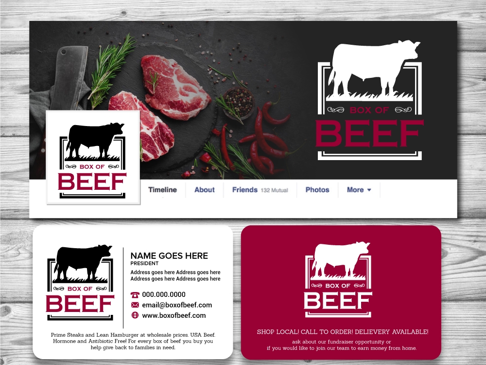 Box of Beef logo design by jaize