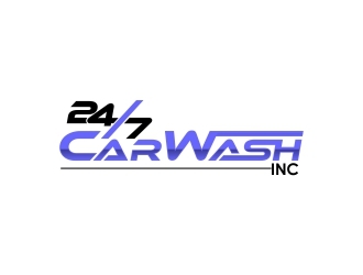 24/7 CarWash logo design by MRANTASI