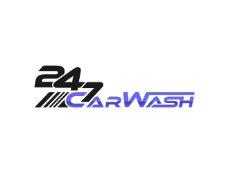 24/7 CarWash logo design by MRANTASI