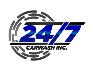 24/7 CarWash logo design by fastsev