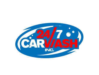 24/7 CarWash logo design by MarkindDesign
