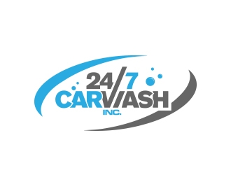 24/7 CarWash logo design by MarkindDesign