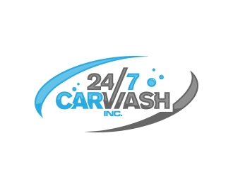 24/7 CarWash logo design by MarkindDesign