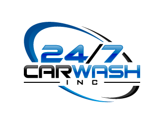 24/7 CarWash logo design by pencilhand