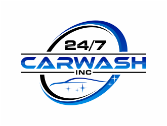 24/7 CarWash logo design by mutafailan