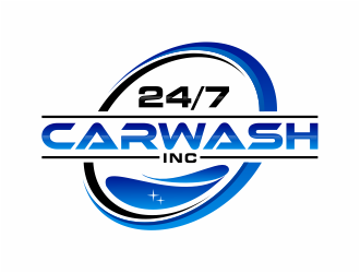 24/7 CarWash logo design by mutafailan