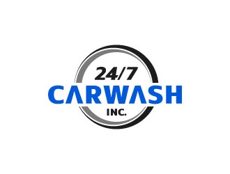24/7 CarWash logo design by DesignPal