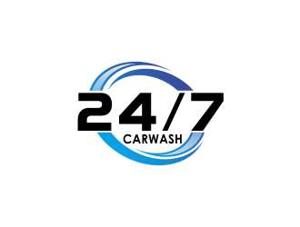 24/7 CarWash logo design by giphone