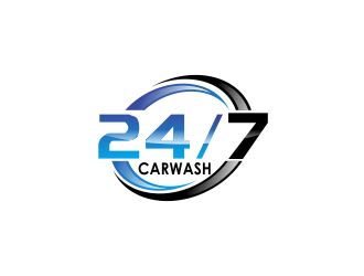 24/7 CarWash logo design by giphone