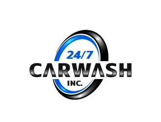 24/7 CarWash logo design by DesignPal