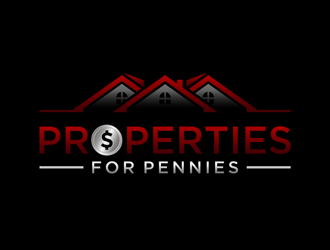 Properties For Pennies logo design by alby