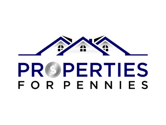 Properties For Pennies logo design by alby
