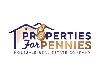 Properties For Pennies logo design by REDCROW
