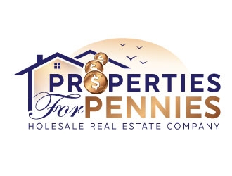 Properties For Pennies logo design by REDCROW