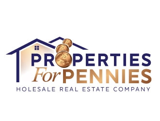Properties For Pennies logo design by REDCROW