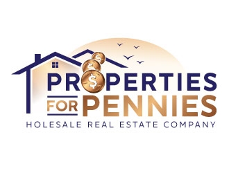 Properties For Pennies logo design by REDCROW