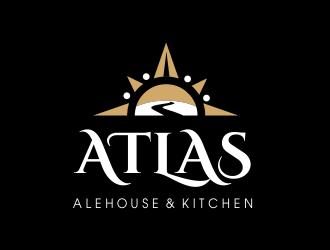 Atlas Alehouse & Kitchen logo design by JessicaLopes