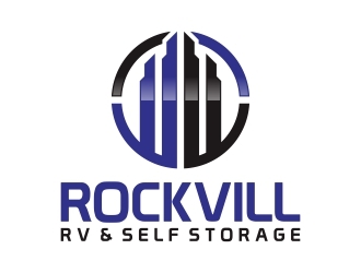 Rockvill RV & Self Storage logo design by mercutanpasuar