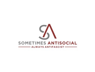 Sometimes Antisocial Always Antifascist  logo design by bricton