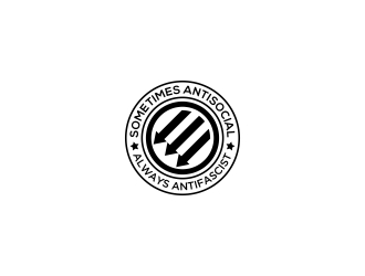 Sometimes Antisocial Always Antifascist  logo design by dibyo