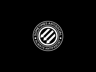 Sometimes Antisocial Always Antifascist  logo design by dibyo