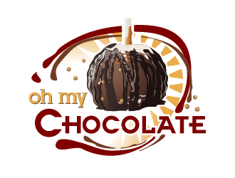 Oh My Chocolate logo design by SOLARFLARE
