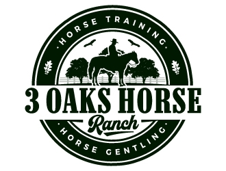 3 Oaks Horse Ranch logo design by ORPiXELSTUDIOS