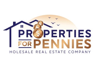 Properties For Pennies logo design by REDCROW