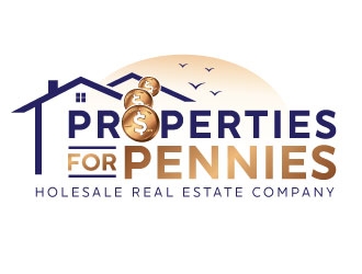 Properties For Pennies logo design by REDCROW
