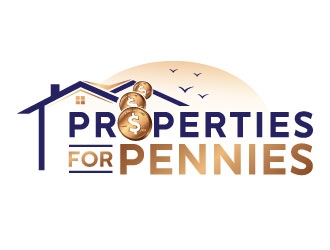 Properties For Pennies logo design by REDCROW