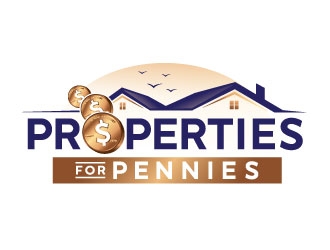 Properties For Pennies logo design by REDCROW
