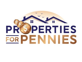 Properties For Pennies logo design by REDCROW
