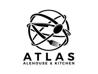 Atlas Alehouse & Kitchen logo design by MarkindDesign