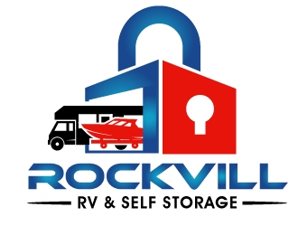 Rockvill RV & Self Storage logo design by PMG
