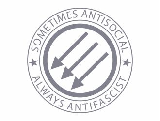 Sometimes Antisocial Always Antifascist  logo design by 48art