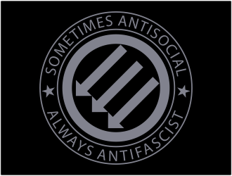 Sometimes Antisocial Always Antifascist  logo design by 48art