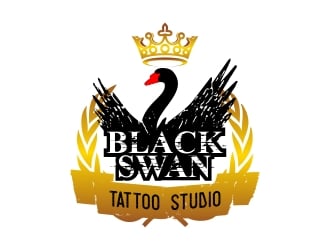 Black swan/ Black Swan Tattoo Studio logo design by CreativeKiller