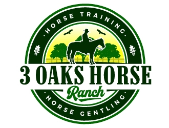 3 Oaks Horse Ranch logo design by ORPiXELSTUDIOS