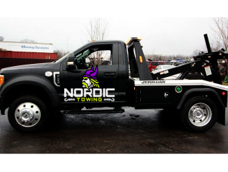 Nordic Towing logo design by SOLARFLARE