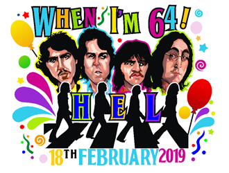 When Im 64! Hel 18th February 2019 logo design by coco