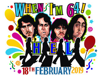 When Im 64! Hel 18th February 2019 logo design by coco