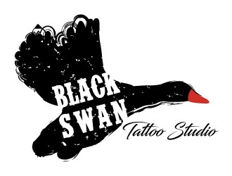 Black swan/ Black Swan Tattoo Studio logo design by Suvendu