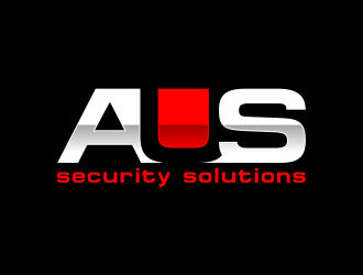 AUS security solutions  logo design by kopipanas